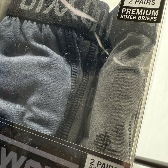 Dixxon Boxer Briefs Men's 2 Pack Medium Black Gray Underwear Premium Stretch NWT - Picture 4 of 4